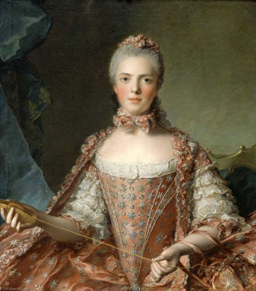 Réplique De Peinture Madame Adélaïde de France, 1756 de Marc Nattier
