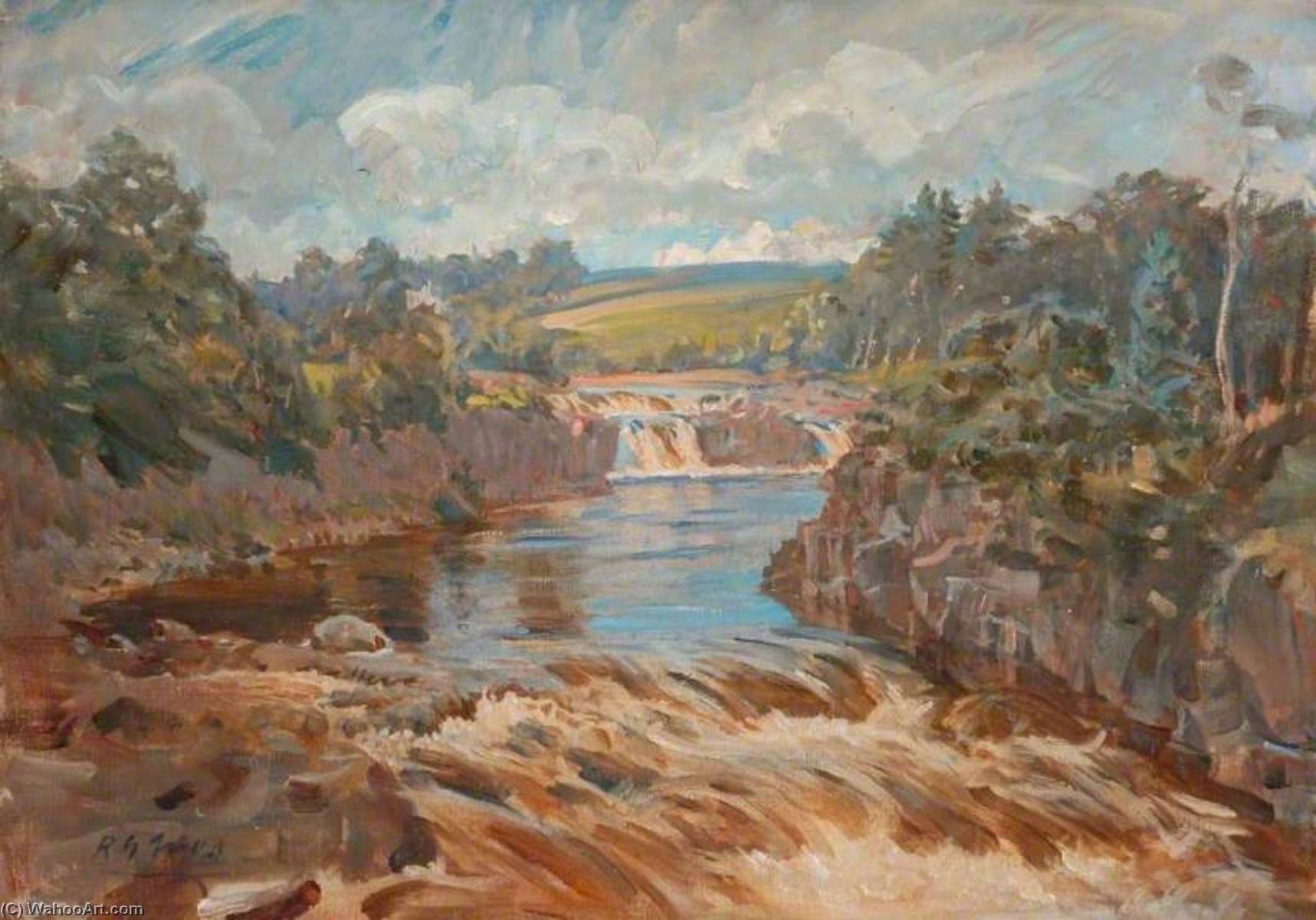 Reproductions De Peintures Waterfall in Teesdale de Reginald Grenville