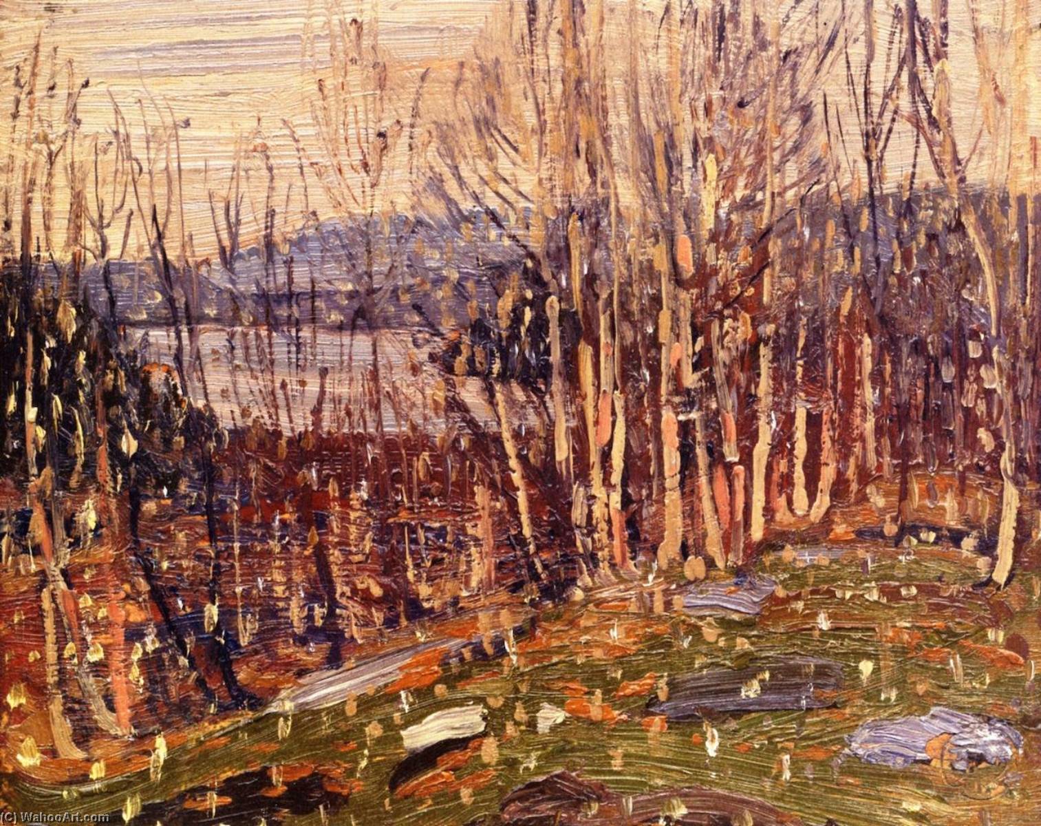 Museum Art Reproductions First Snow, Canoe Lake, 1915 by Tom Thomson