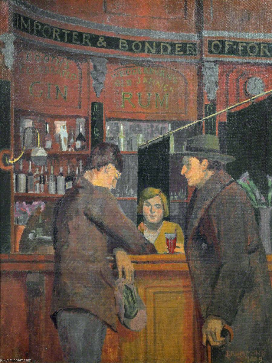 Reproductions D'art La Taverne du Stag, 1929 de Malcolm Drummond (1880