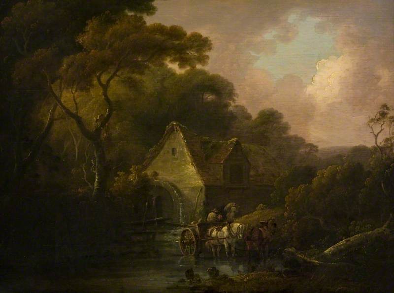 Ordem Reproduções De Arte Old Mill e um carrinho de fazenda, 1797 por ...