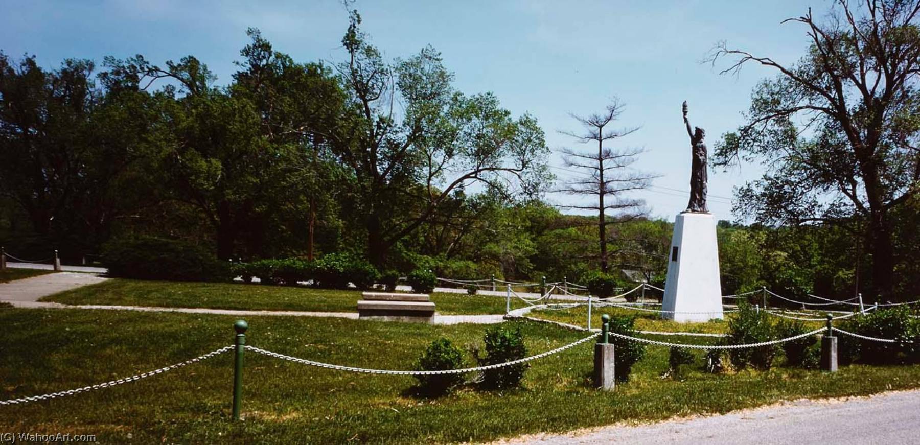 Oil Painting Replica Statue of Liberty, Marshall, Missouri, from the