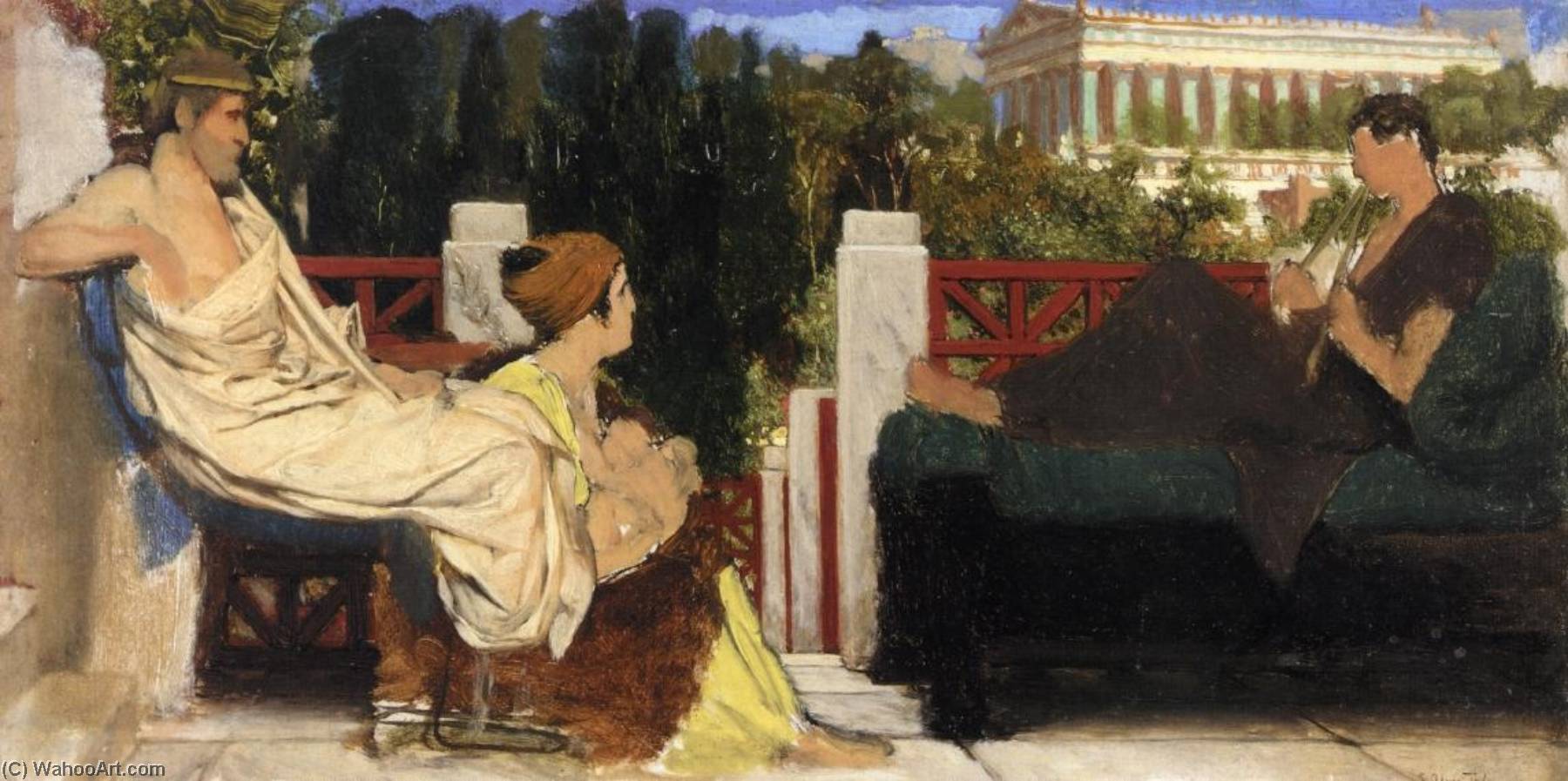 The Parting Kiss - Sir Lawrence Alma-Tadema en reproduction imprimée ou
