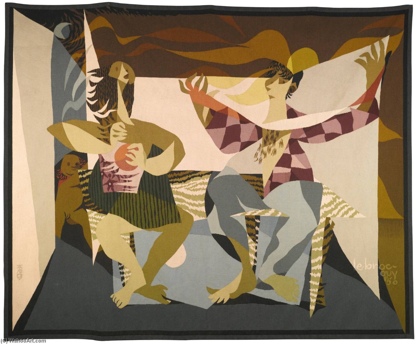 Oil Painting Replica Allegory by Louis Le Brocquy (Inspired By) (1916