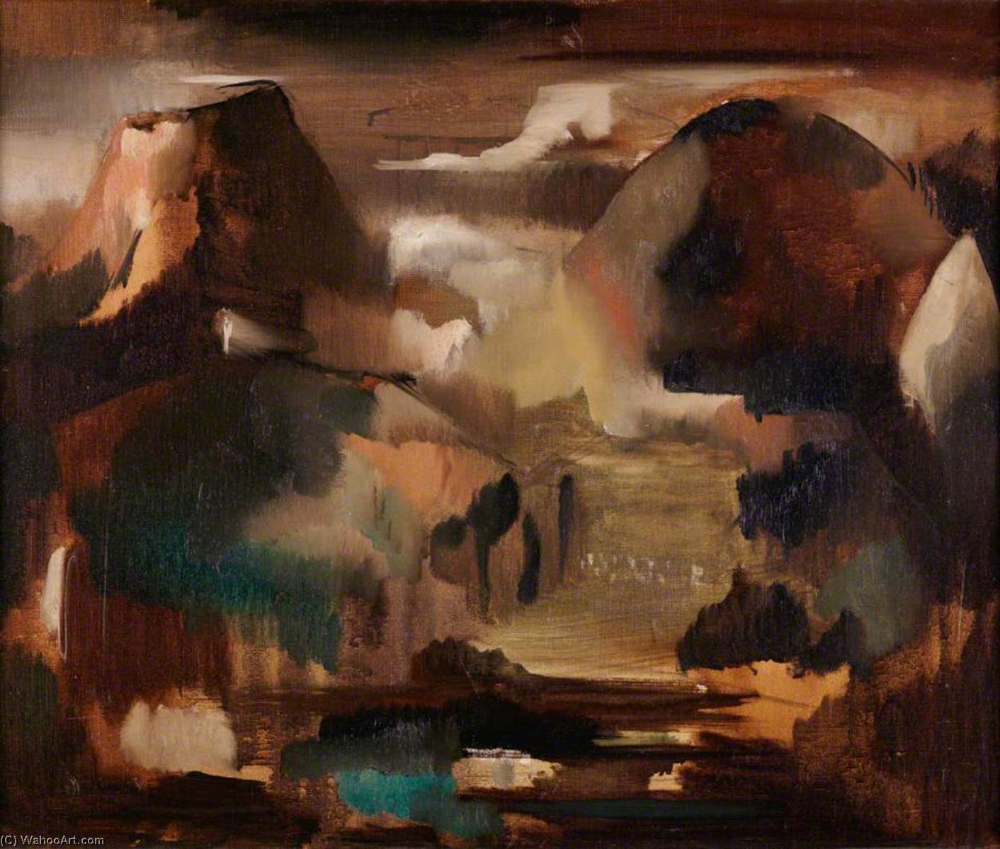 Reproductions D'art Surrey Landscape, 1944 de William Johnstone