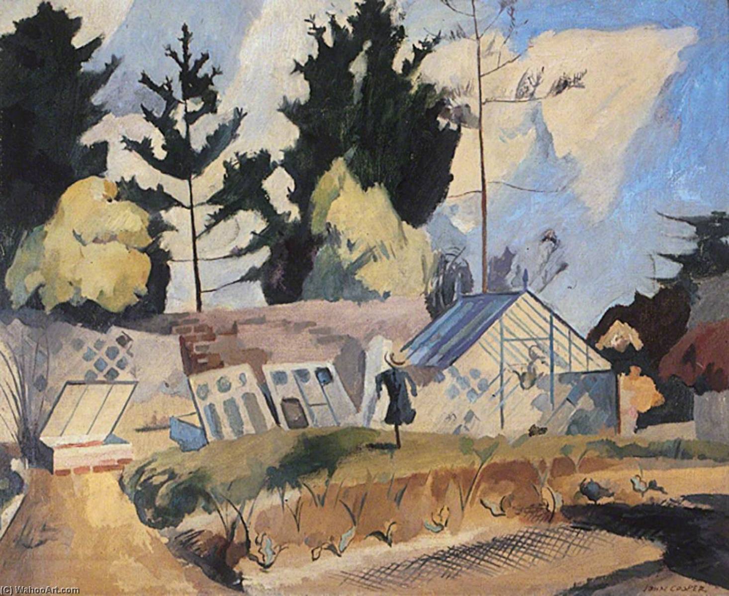 Paintings Reproductions The Garden by John Albert Cooper (18941943