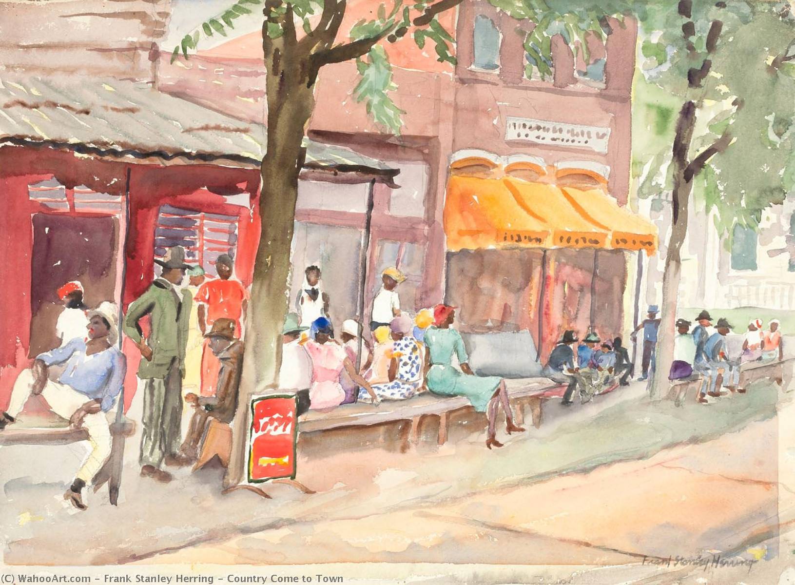 Oil Painting Replica Country Come to Town by Frank Stanley Herring