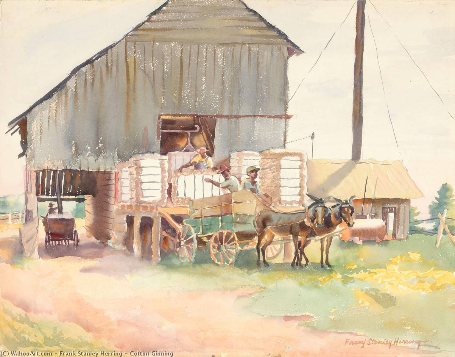 Cotton Ginning de Frank Stanley Herring (18941966) Frank Stanley