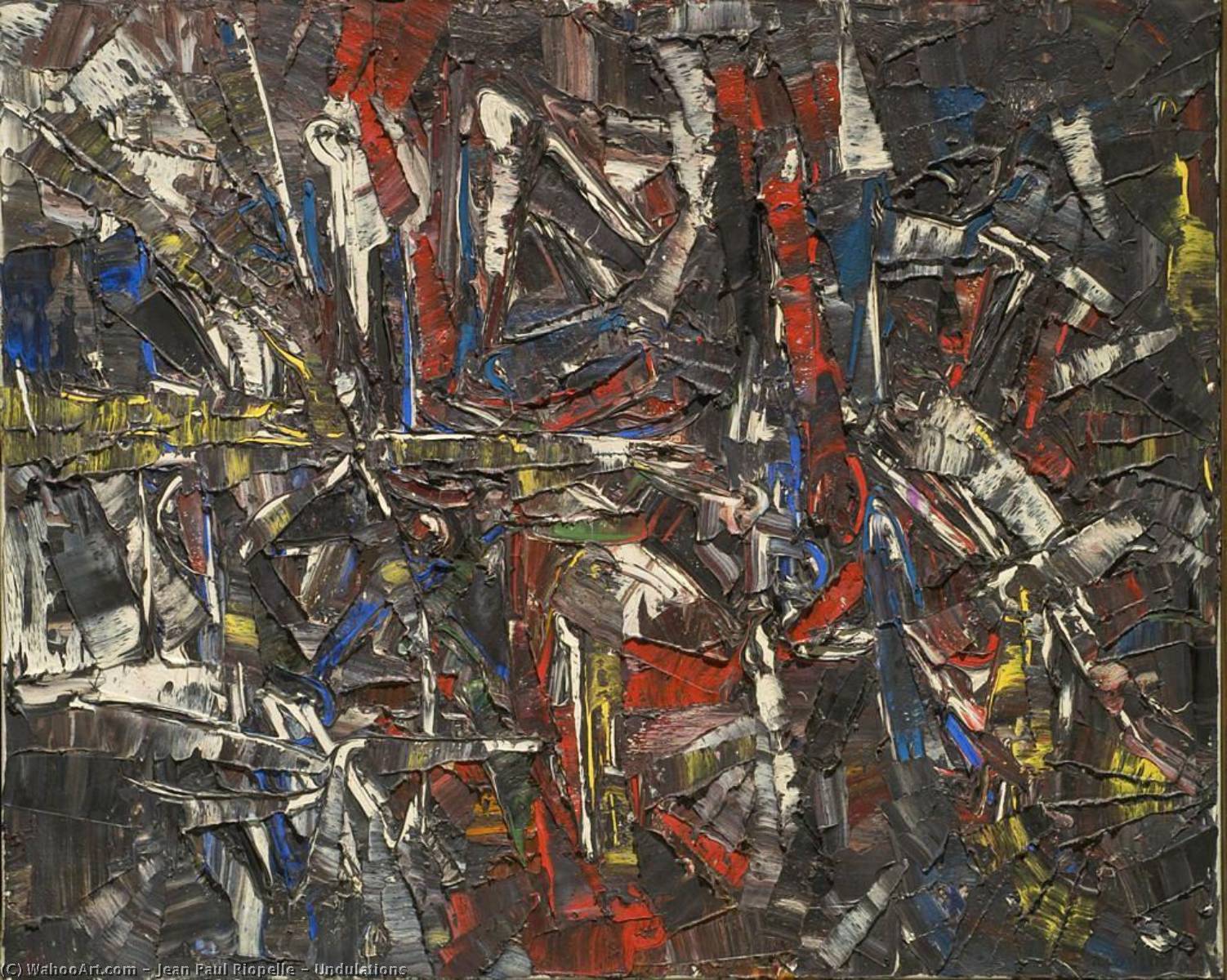 Undulations, 1958 by Jean Paul Riopelle (19232002, Canada) Jean Paul