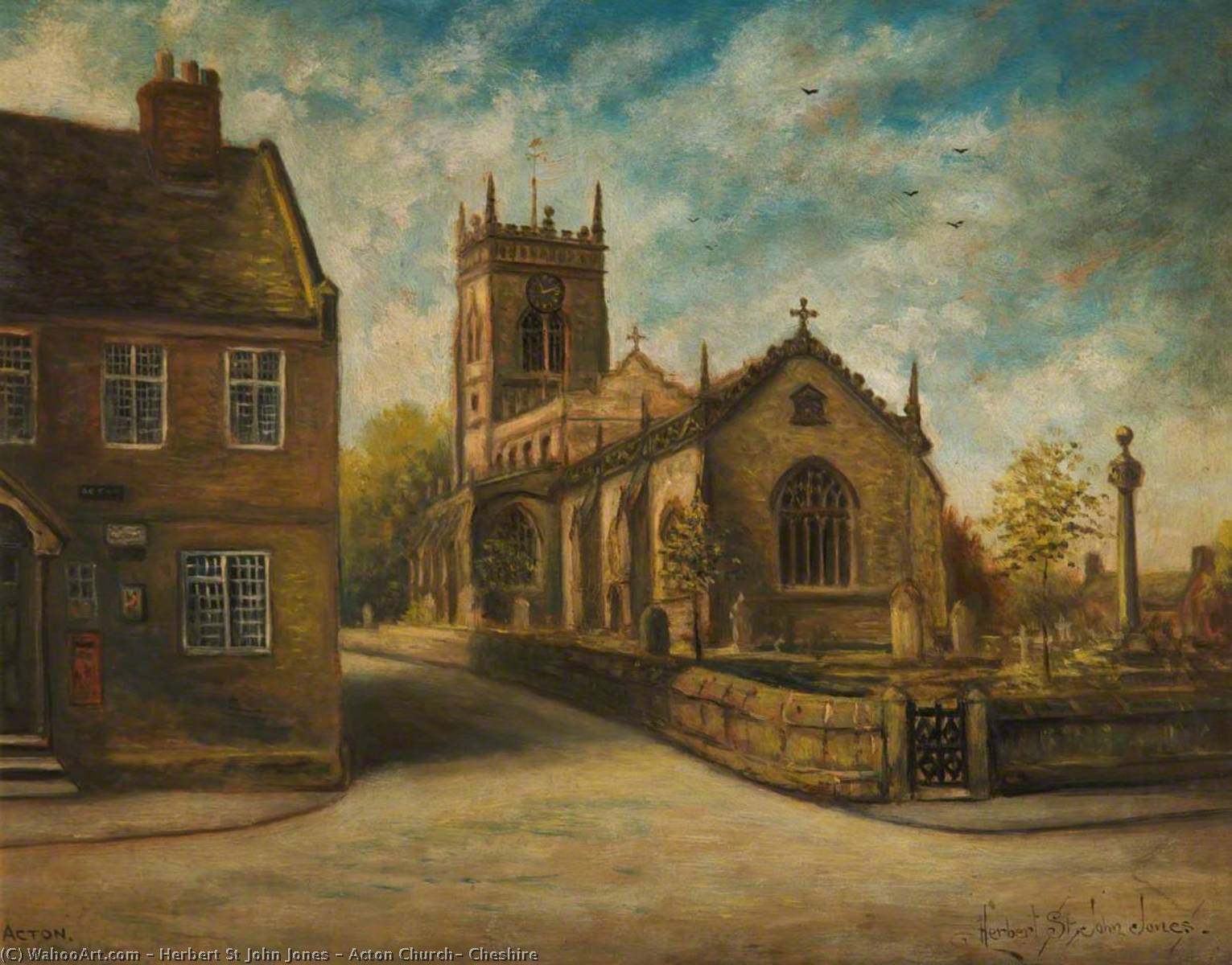 Paintings Reproductions Acton Church, Cheshire, 1934 by Herbert St John