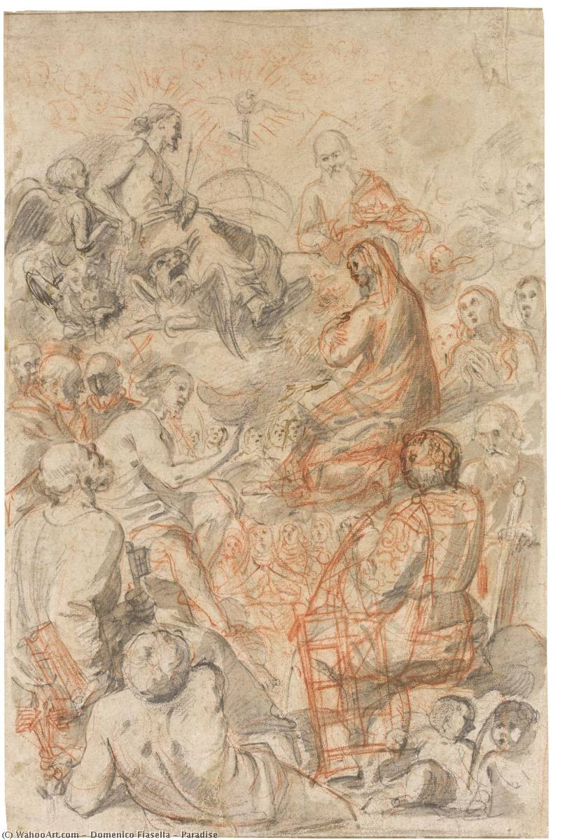 Oil Painting Replica Paradise by Domenico Fiasella (15891669