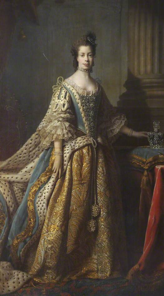 Oil Painting Replica Queen Charlotte (17441818) by Allan Ramsay