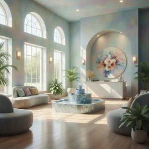 Serenity in Color: Elevating Wellness Center Design with the Luminous Mastery of Impressionist Art