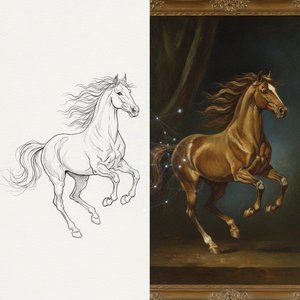 The Purity of Line: Transform Your Photos into Meticulous AI-Powered Sketch Art & Timeless Oil Masterpieces