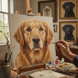 Capture Their Soul: Bespoke High-Realism Oil Pet Portraits by Master Artists