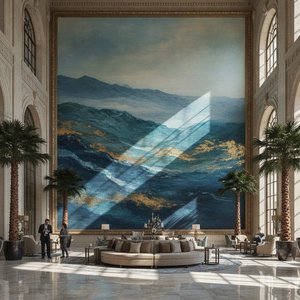 Mastering Scale: How Large-Format Art Creates Illusionary Space in Grand Hospitality Interiors