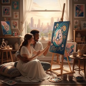 Aşkın Tuvali: Yeni Evlilerin Hikayesini Yansıtan Sanat Eserleri – Bir Rehber