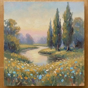 The Timeless Charm of Oil on Board: Reimagining Texture and Light through the Impressionist Lens