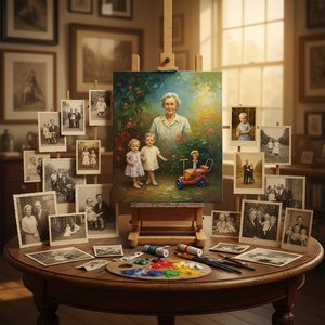 From Scattered Memories to Timeless Masterpieces: Transform Your Family Photos into Bespoke Oil Paintings with ArtsDot
