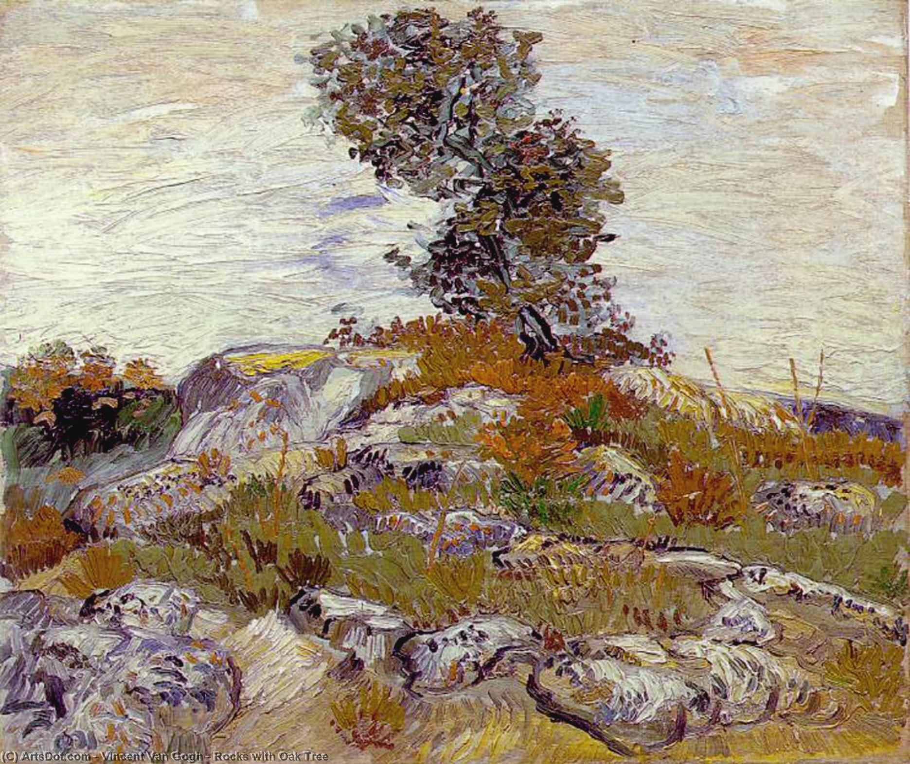 Rocks With Oak Tree — ვინსენტ ვან გოგი