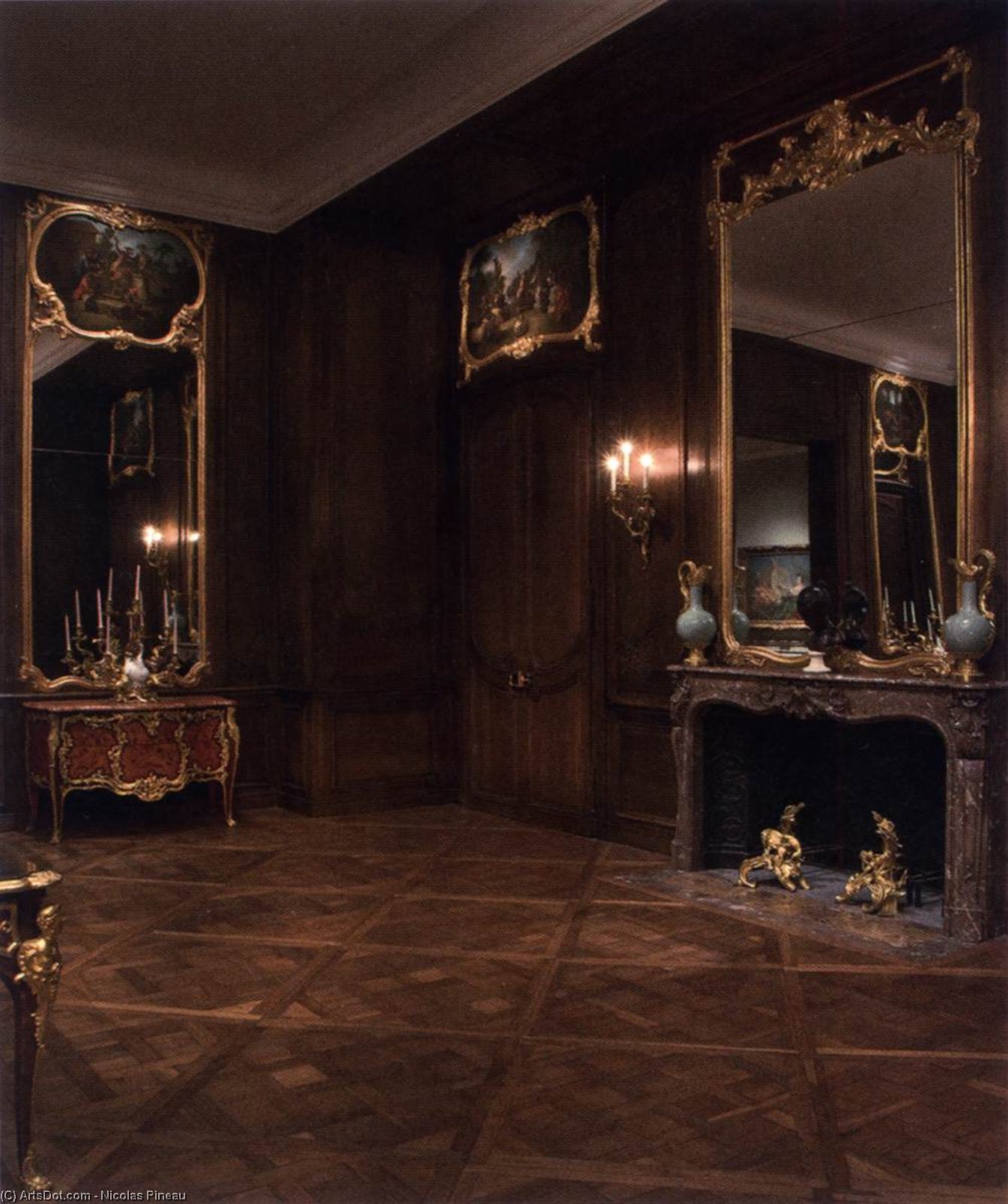 Carved Oak Paneling — Nicolas Pineau