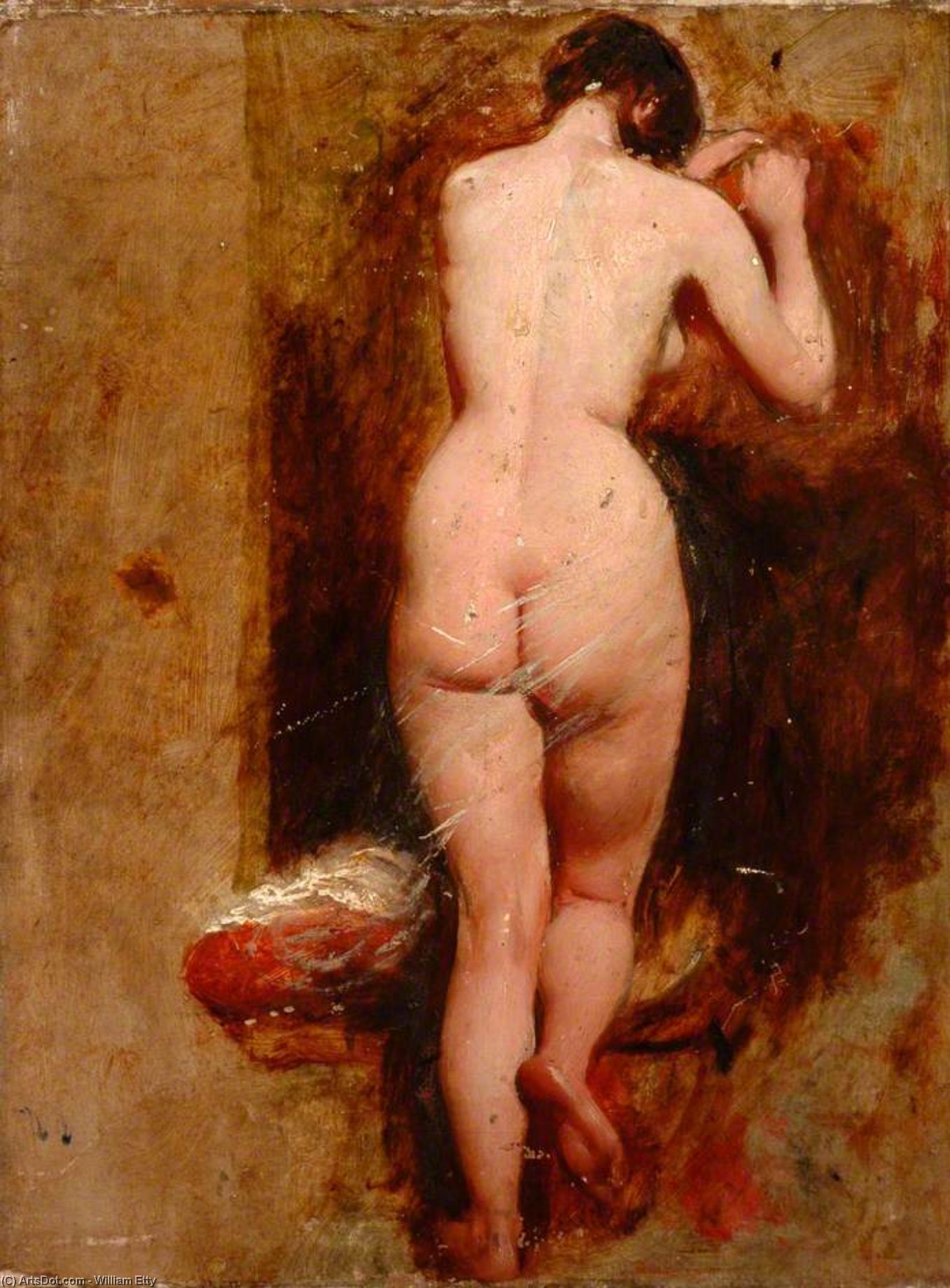 Standing Female Nude, Back View — 윌리엄 에티