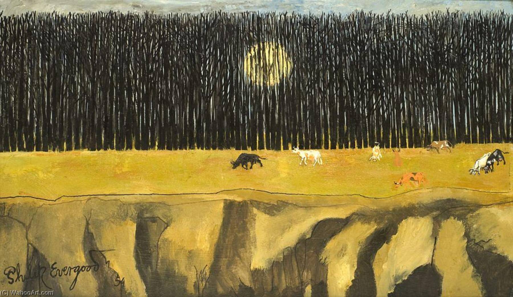 Sun Behind A Wood — Philip Evergood