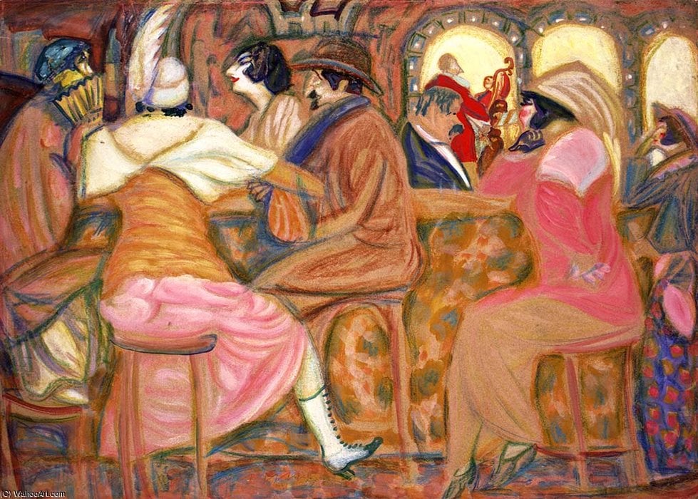 Parisian Cafe — Boris Dmitrievich Grigoriev