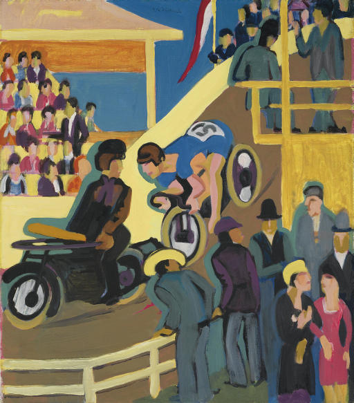 Motor Cycle Race With Preload — Ernst Ludwig Kirchner