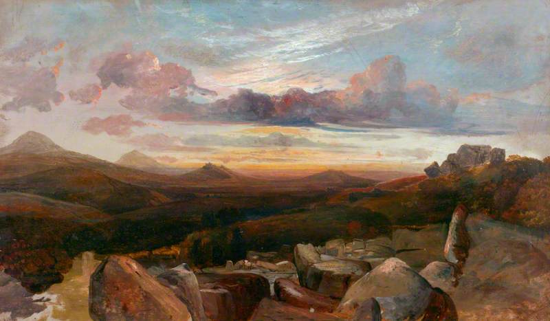 Landscape With Mountains And Rocks — Alfred Clint