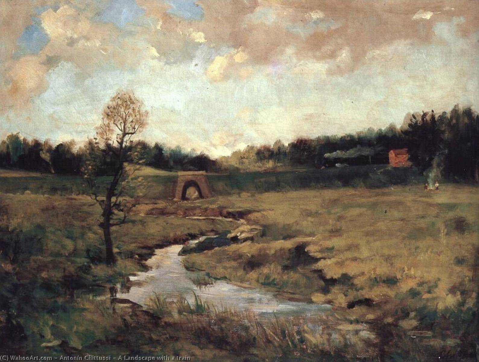 A Landscape With A Train — Antonín Chittussi