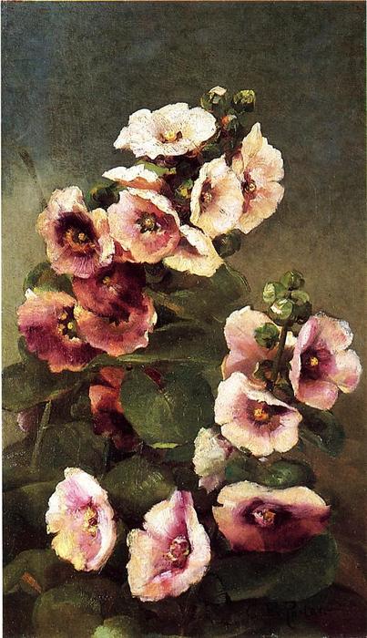 Pink Hollyhocks — Charles Ethan Porter