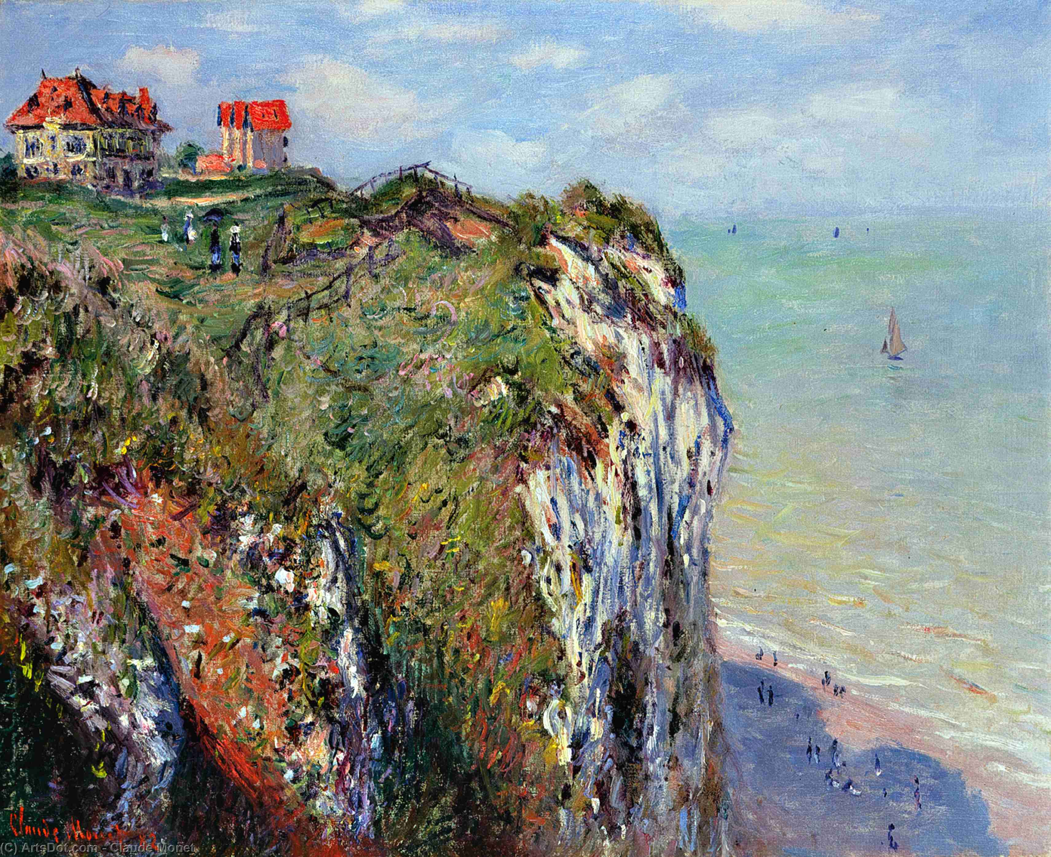 Cliff At Dieppe — კლოդ მონე
