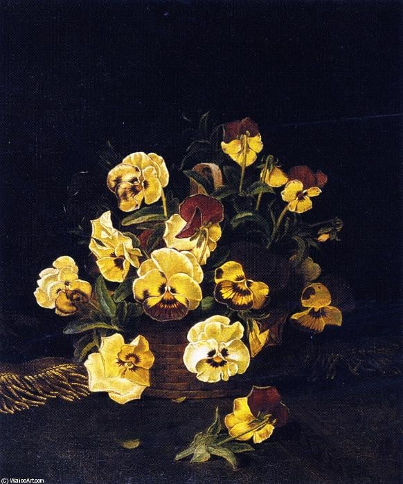 Sehen Sie das beliebteste Kunstwerk von William Mason Brown auf Platz #10: Still LIfe Pansies