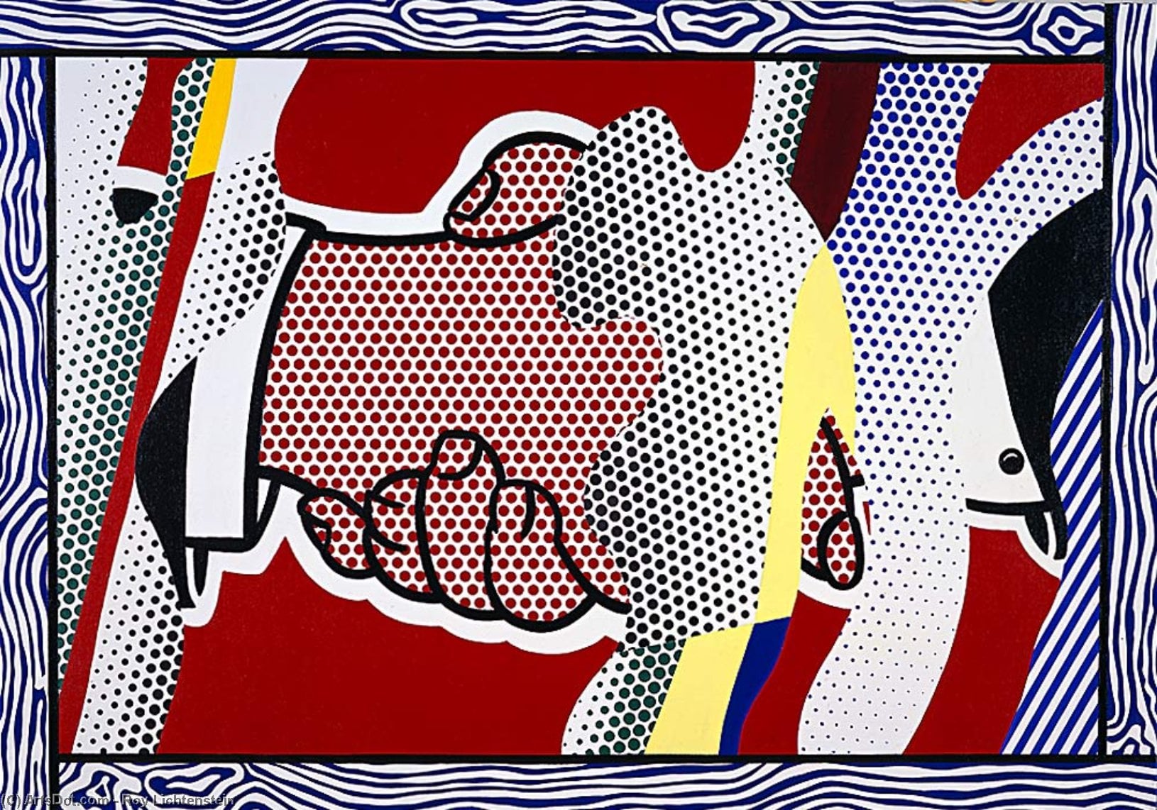 Reflections Handshake — Roy Fox Lichtenstein