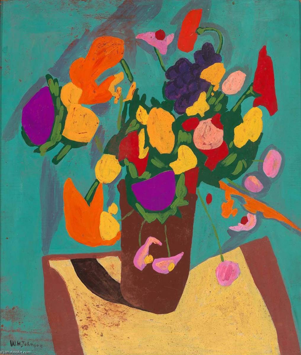 Still Life Flowers — 윌리엄 H. 존슨