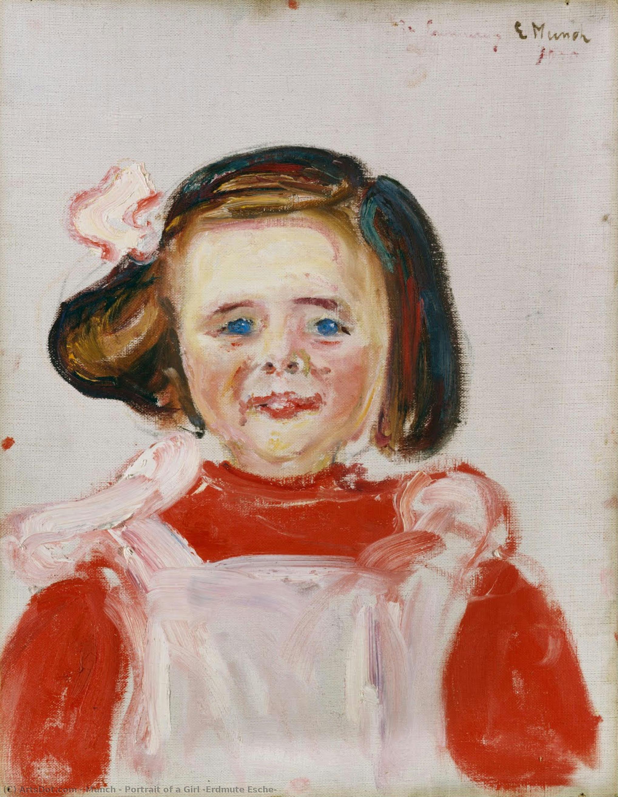 Porträt Eines Mädchens (erdmute Esche) — Edvard Munch