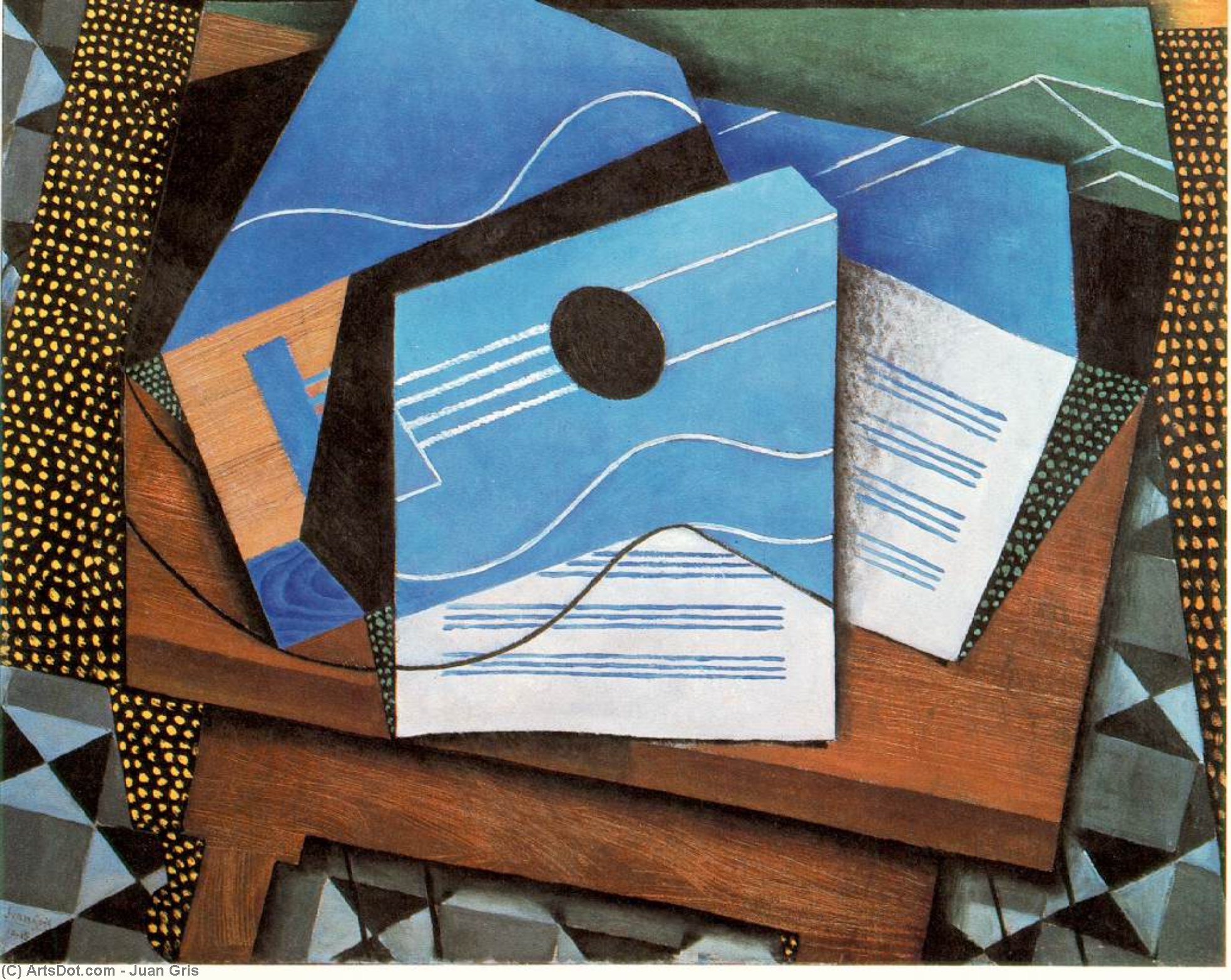 Gitarre Auf Einem Tisch - - — Juan Gris