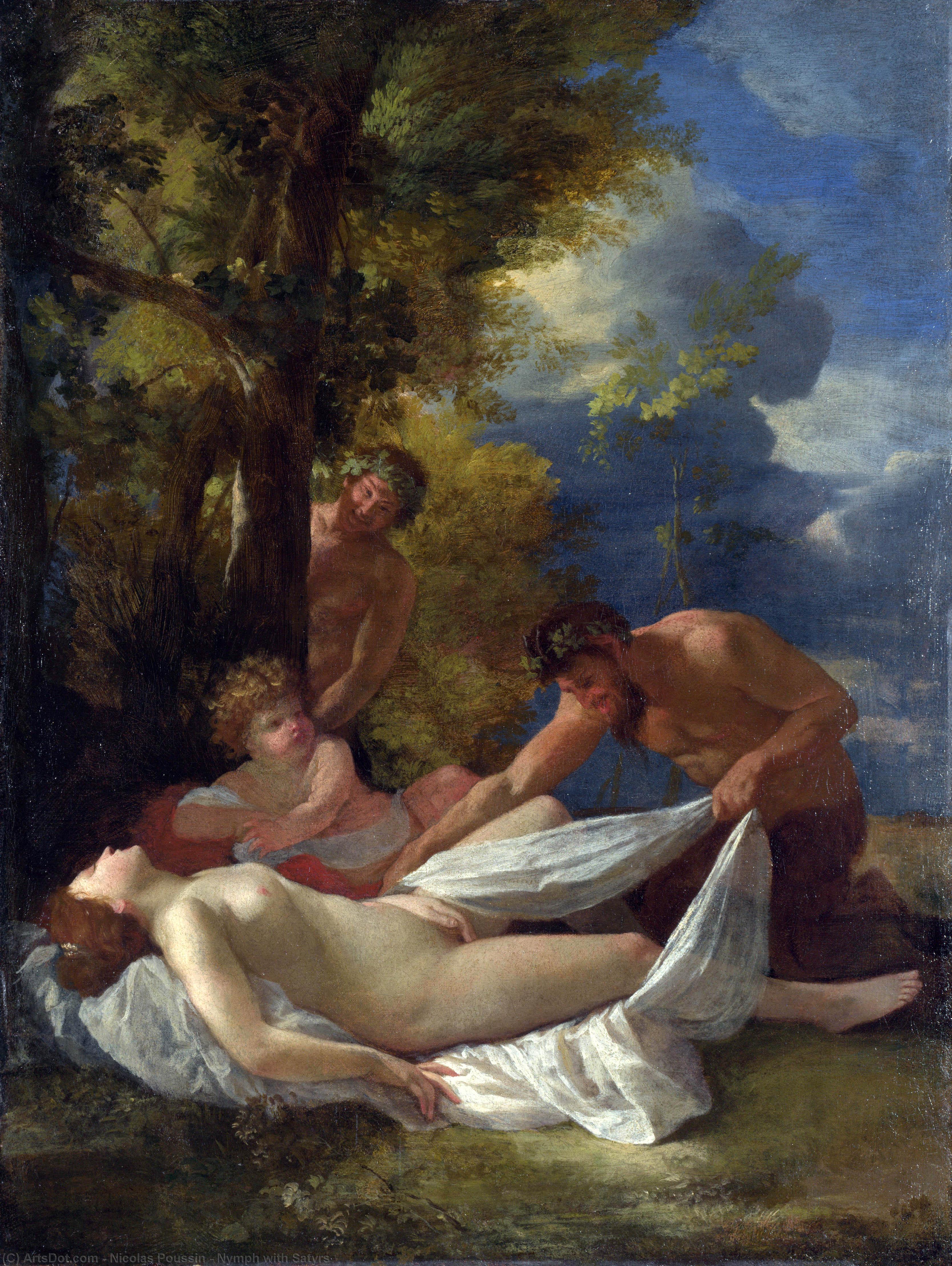 Nymph With Satyrs — ニコラ・プーサン