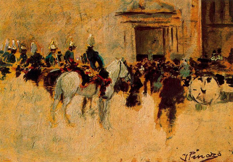 The Mounted Guard — Ignácio Pinazo Camarlench