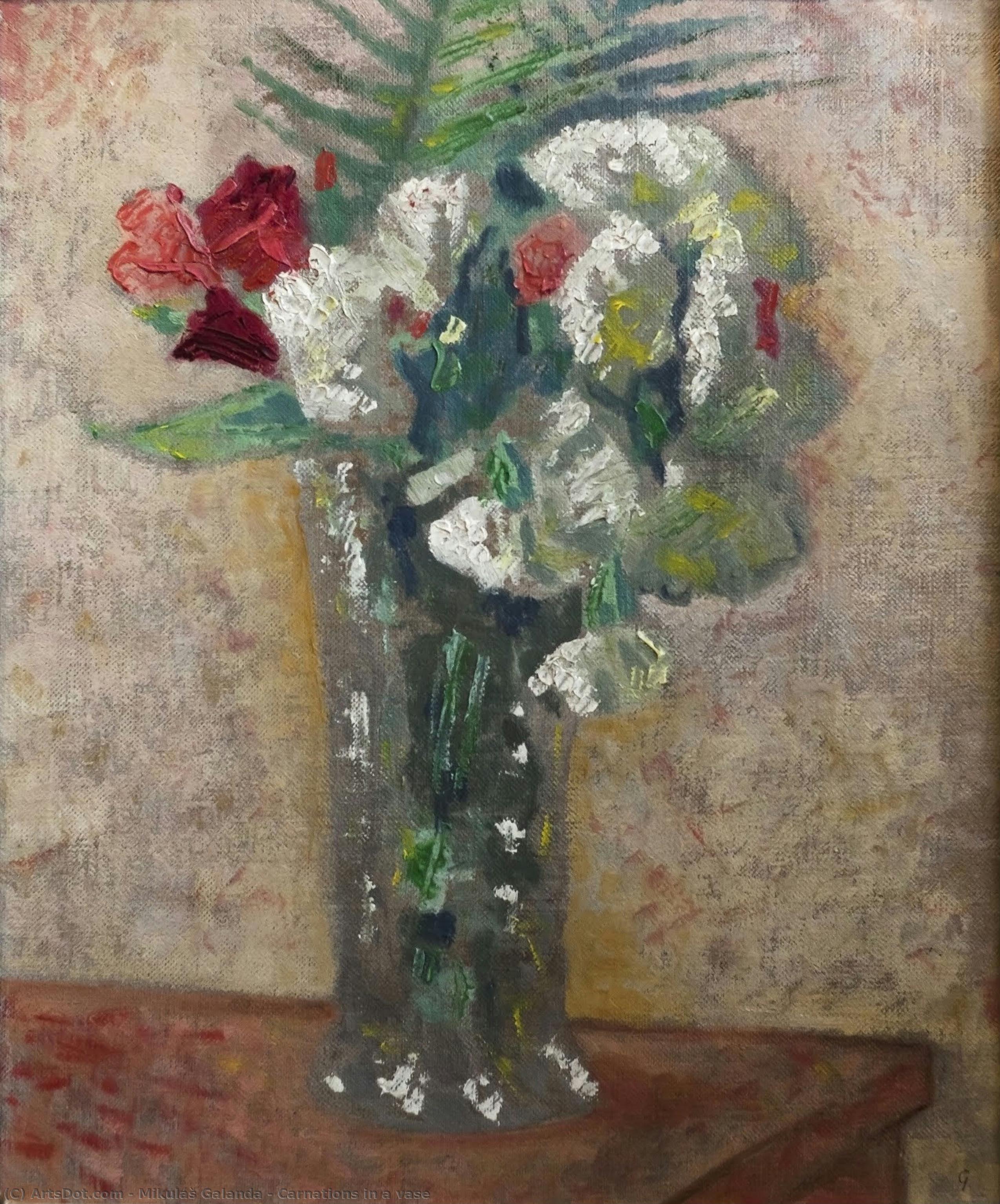 Carnations In A Vase — Mikuláš Galanda