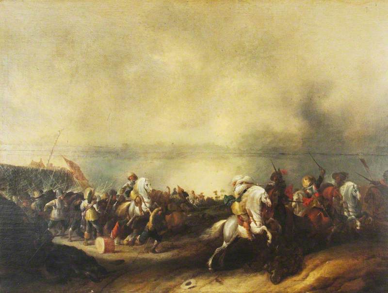 Battle Scene — Cornelis Van Poelenburgh