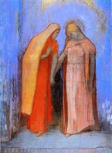 Mystical Conversation 1 — Одилон Редон, Symbolism