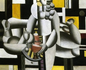 Dos Mujeres Y Naturaleza Muerta Primera Versión — Fernand Léger, Cubist Style