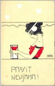 Happy New Year — Raphael Kirchner, Art Nouveau