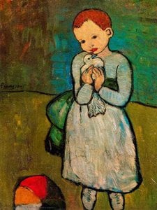 Child With A Pigeon — Pablo Picasso, Expressionism