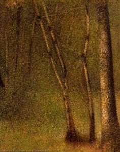 Forest At Pontaubert — Georges Pierre Seurat, Post-impressionism