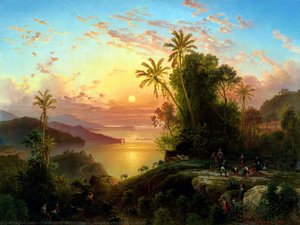 Guaira Coast At Sunset — Ferdinand Bellermann