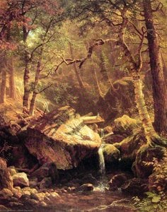 The Mountain Brook — Albert Bierstadt, Hudson River Luminism