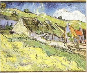 Thatched Cottages — Vincent Van Gog, Post-impressionism